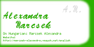 alexandra marcsek business card